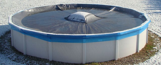 a Pool Pillow With Your Winter Cover