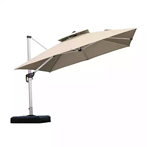 Double Top Offset Square Patio Umbrella - 10 ft.