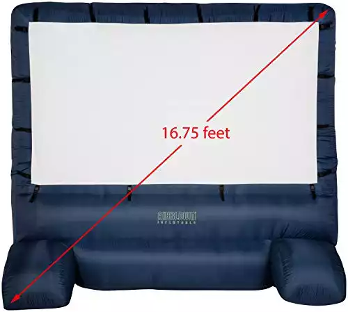 Gemmy Deluxe Airblown Inflatable Movie Screen with Storage Bag - 144 in. Screen