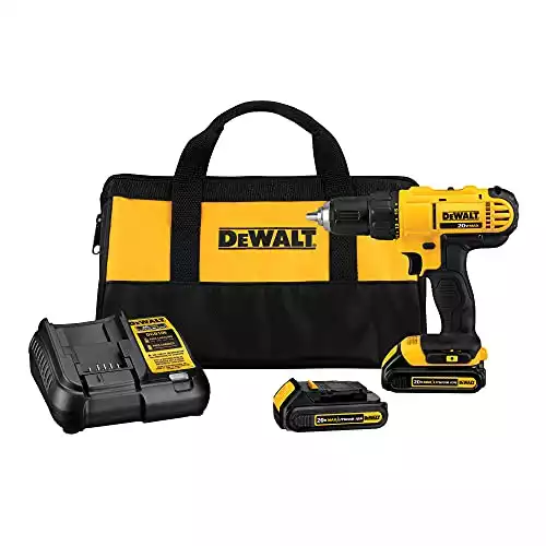 Dewalt DCD771C2 20V MAX Cordless Lithium-Ion 1/2 inch Compact Drill Driver Kit