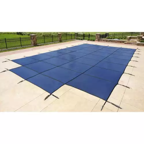 Blue Wave Rectangular Inground Pool Safety Cover - 16 ft. x 32 ft. - 4 ft. x 8 ft. Center Step