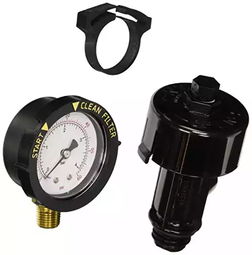 Pool Filter Pressure Gauge with Backwash Indicator and High Relief Valve