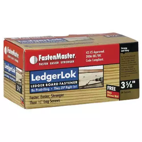 FastenMaster FMLL358-50 LedgerLOK Ledger Board Fastener - 3-5/8 in. - 50 Count