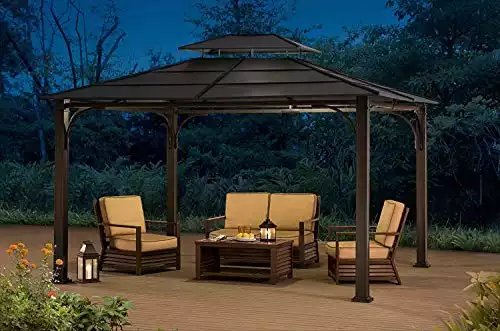 Sunjoy Chatham Steel Hardtop Gazebo - 10 ft. x 12 ft.