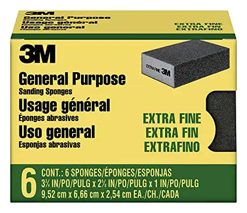 3M Sanding Sponge - Extra Fine Grit - 6 Pack