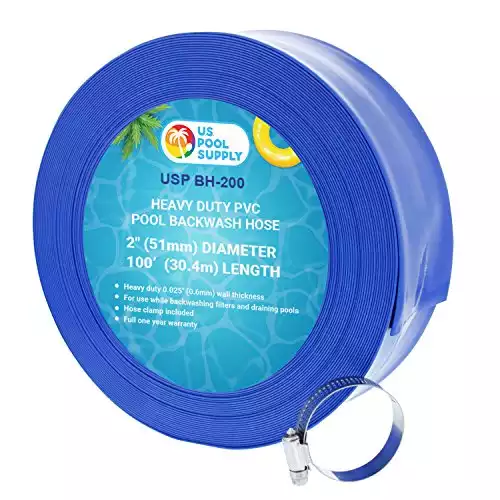 Heavy Duty Pool Backwash and Drainage Hose with Clamp