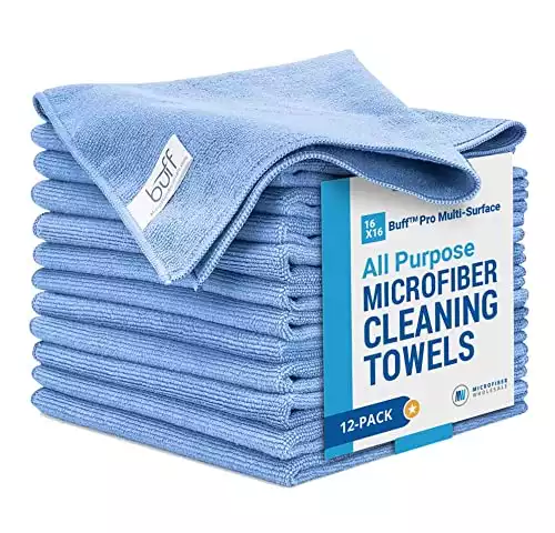 Buff Microfiber All Purpose Cleaning Cloth - 16 in. x 16 in. - 12 Pack