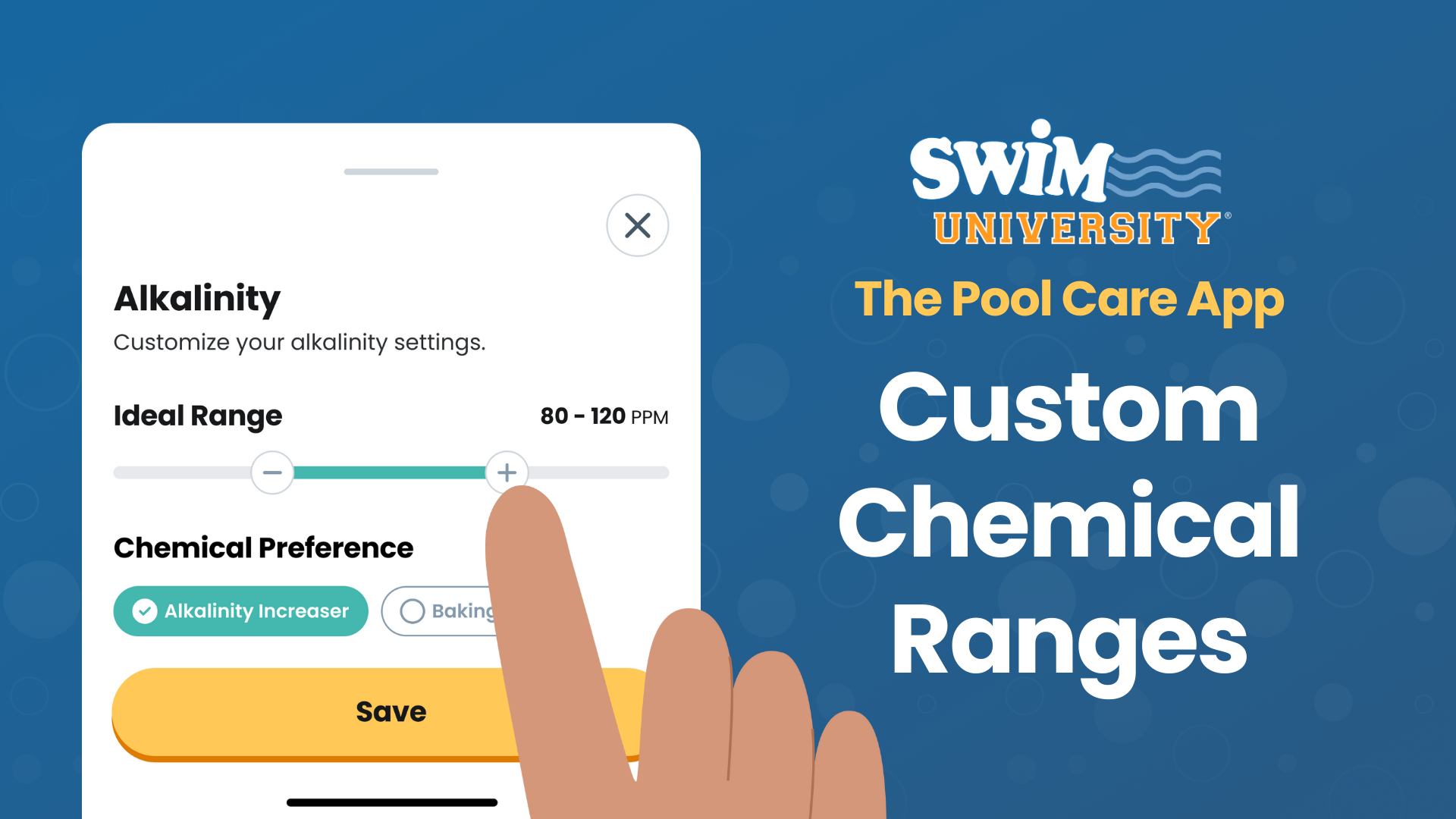 Custom Pool Chemical Ranges