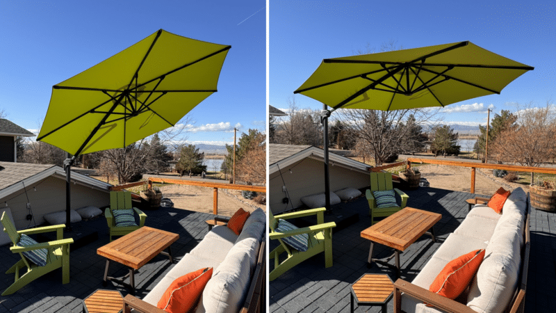 Cantilever Umbrella for a Hot Tub