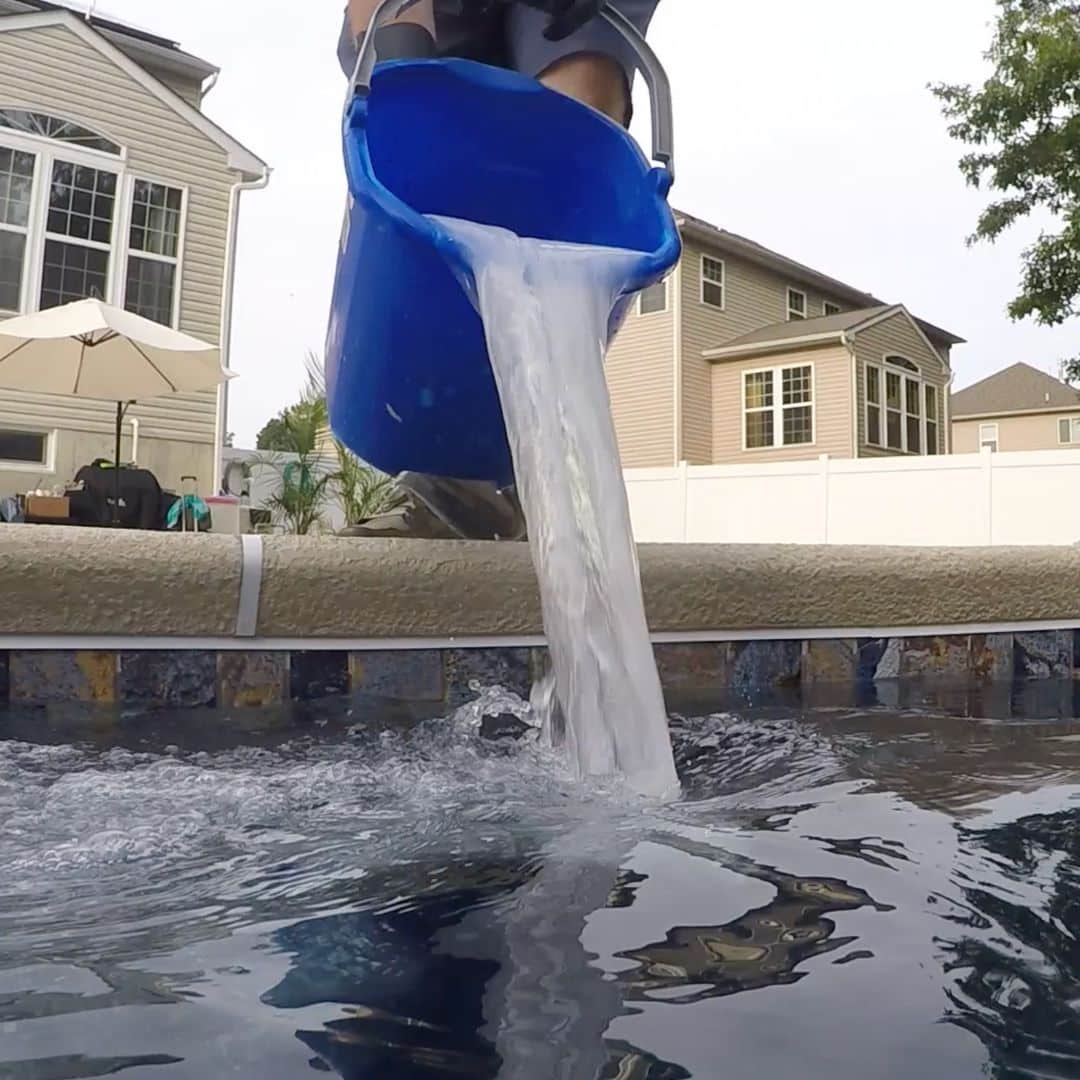 Pouring Dissovled Shock into a Pool