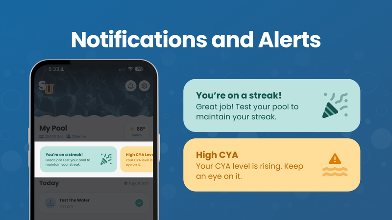The Pool Care App 6.0 5 Pool care notifications and alerts