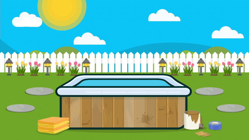 How to Paint or Stain A Wooden Hot Tub Cabinet
