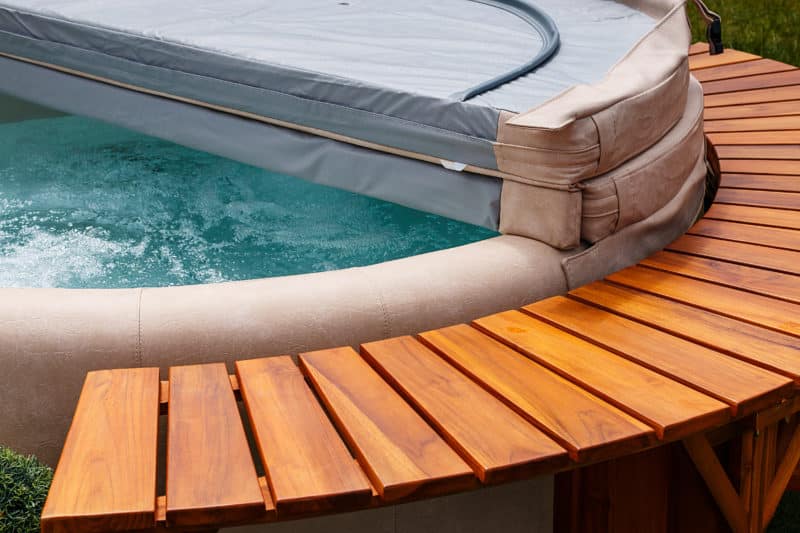 Folded Hot Tub Cover