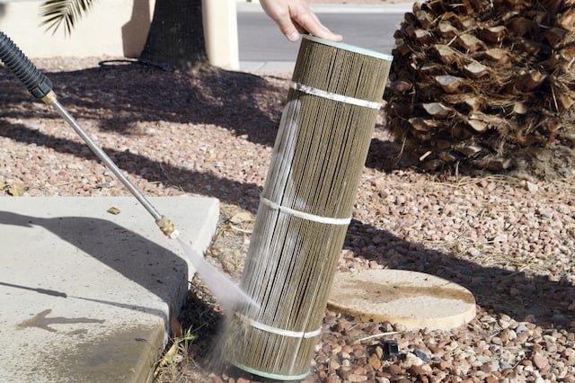 Washing a Pool Filter Cartridge