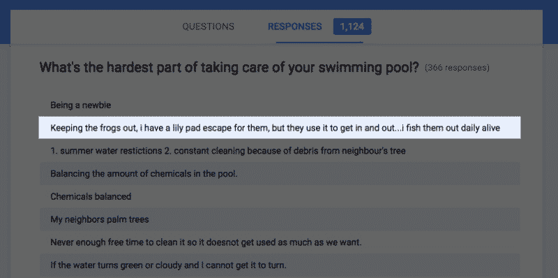Pool Survey Frogs